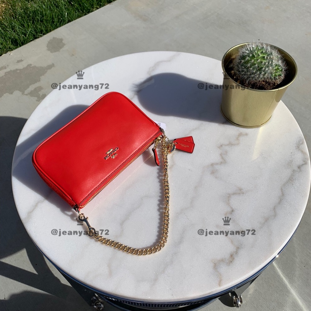Coach Selena Gomez Wristlet Mixed Leather